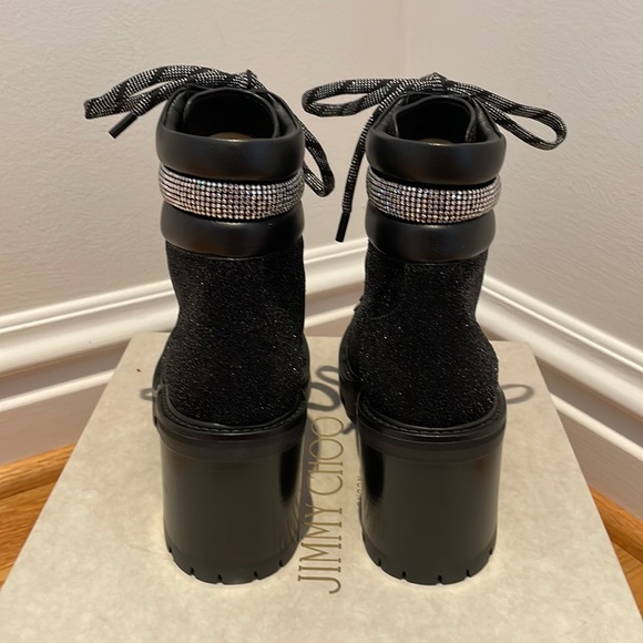 Jimmy Choo, Eshe 65 Glitter Hiking Boot, Brand New in Box - Picture 4 of 11